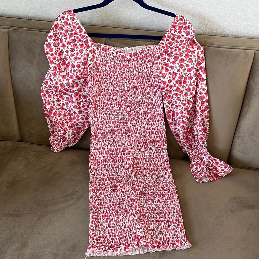 Smocked floral dress